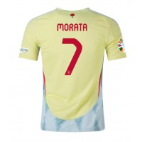 Camisa de Futebol Espanha Alvaro Morata #7 Equipamento Secundário Europeu 2024 Manga Curta